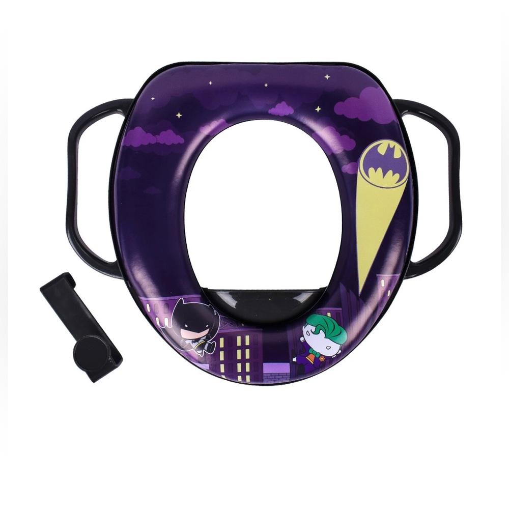 DC Comics Batman Soft Potty Training SeatStorage Hook and Handles - Toddlers 12+